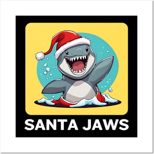 Santa Jaws | Santa Claus Pun Posters and Art